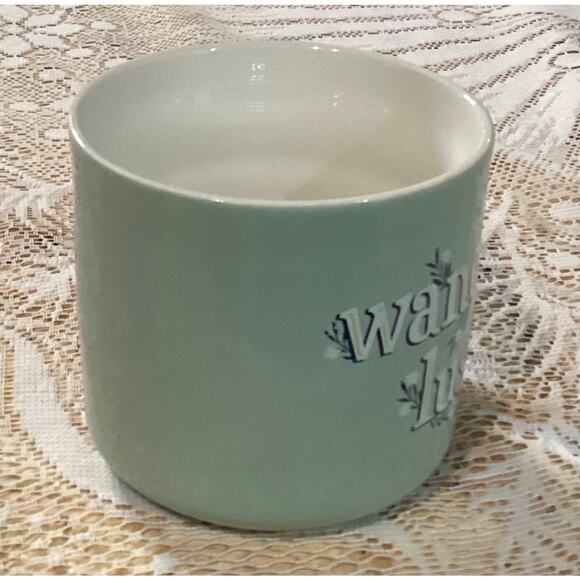Opal House Stoneware Oversized Coffee Mug 16 oz "Wander Lust" Mint Green - Picture 7 of 8